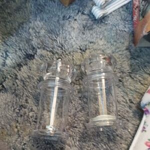 Glass Salt and Pepper Mill Set with Adjustable Grinders